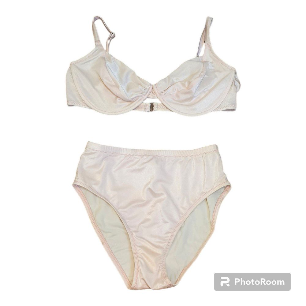 California Waves Light Pink Underwire Two Piece Swimsuit Bikini‎ Sz XL